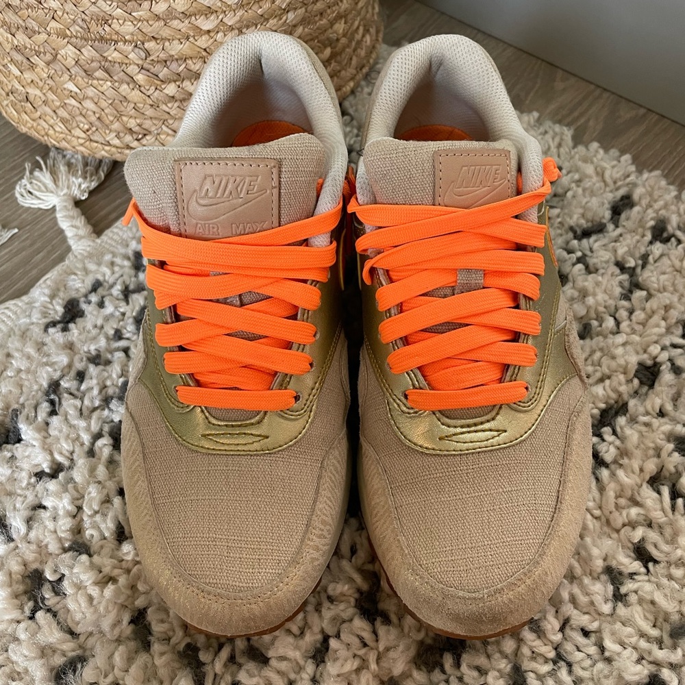 Orange and gold Nike Air Max